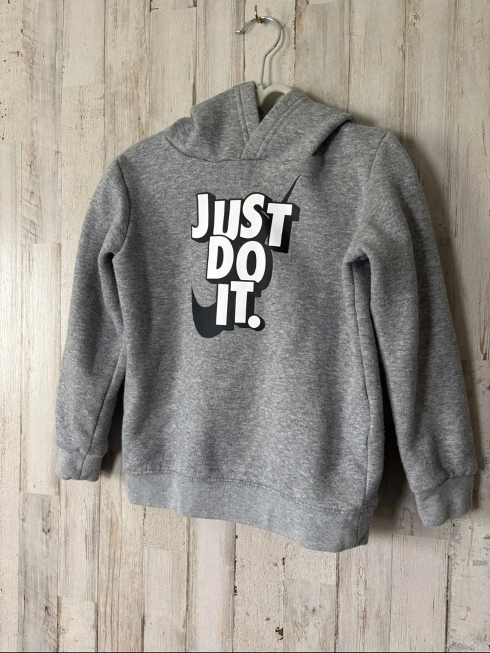 Nike Kids Gray‎ Hoodie with Black & White 